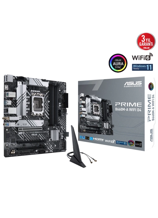 ASUS PRIME B660M-A WIFI D4 DDR4 5333MHz(OC) M.2 HDMI DP mATX 1700p