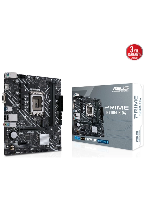 ASUS PRIME H610M-K D4 DDR4 3200(OC) HDMI DP M.2 mATX 1700p