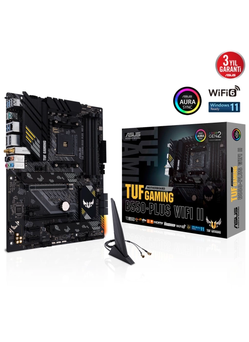 ASUS TUF GAMING B550-PLUS WIFI II 4800Mhz(O.C) DDR4 DP HDMI M.2 AM4