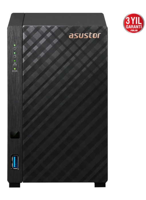 ASUSTOR AS1102T 2 SLOT 1GB DDR4 3.5 NAS DEPOLAMA ÜNİTESİ