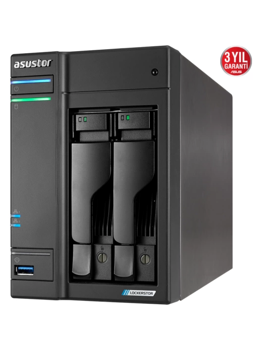 ASUSTOR AS6602T 2 SLOT 4GB DDR4 3.5 NAS DEPOLAMA ÜNİTESİ