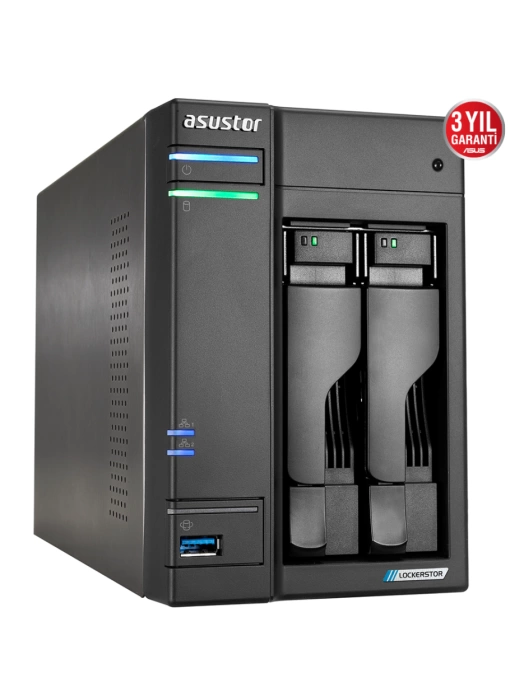 ASUSTOR AS6602T 2 SLOT 4GB DDR4 3.5 NAS DEPOLAMA ÜNİTESİ