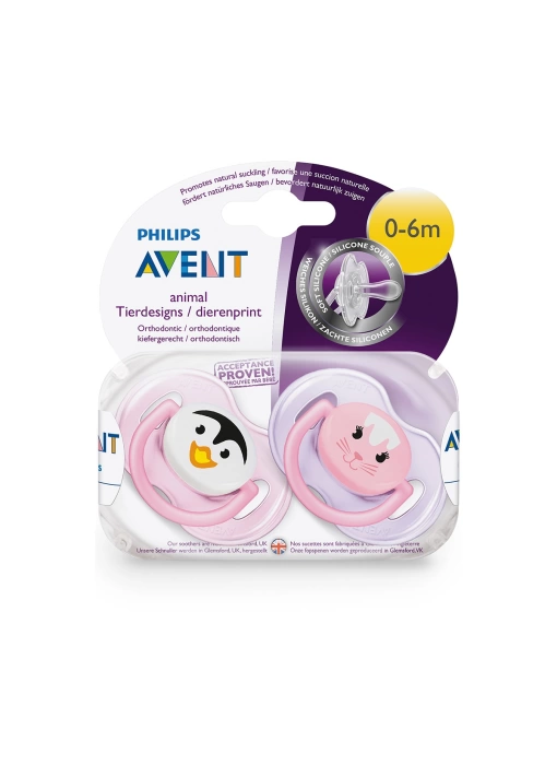 Avent 0% BPA Free Flow Yalancı Emzik 0-6 ay Truman Serisi 2li