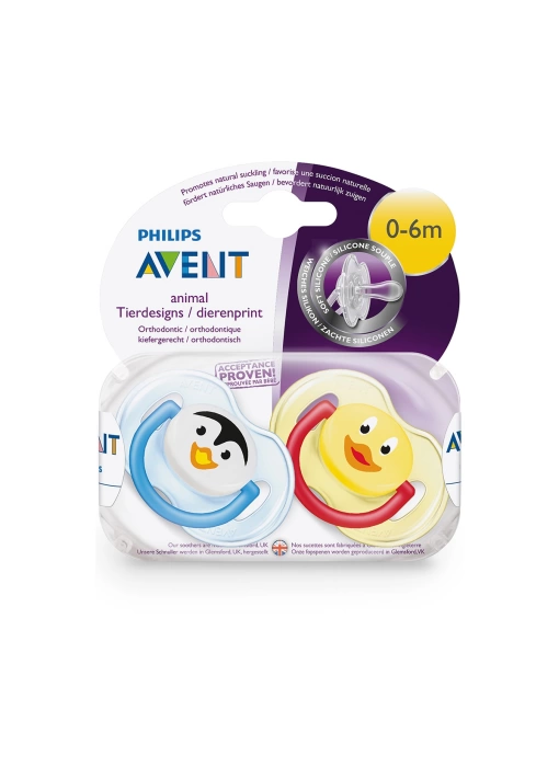 Avent 0% BPA Free Flow Yalancı Emzik 0-6 ay Truman Serisi 2li