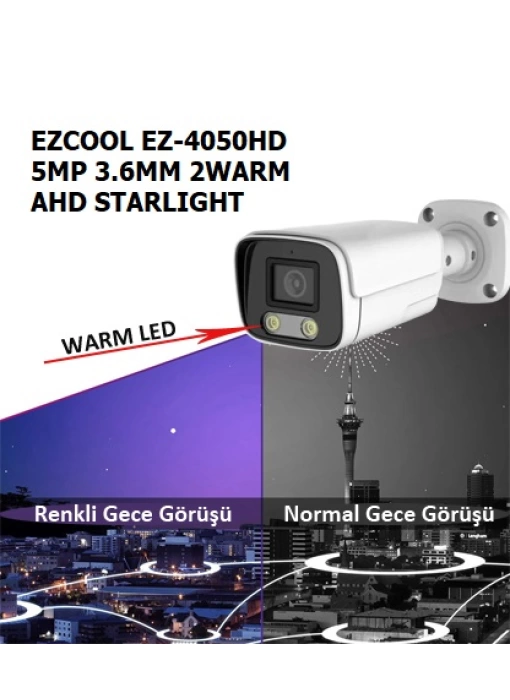 EZCOOL EZ-4050HD 5MP 3.6MM 2WARM AHD STARLIGHT