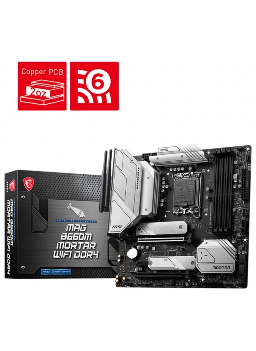 MSI MAG B660M MORTAR WIFI DDR4 4800(OC) Mhz  mATX