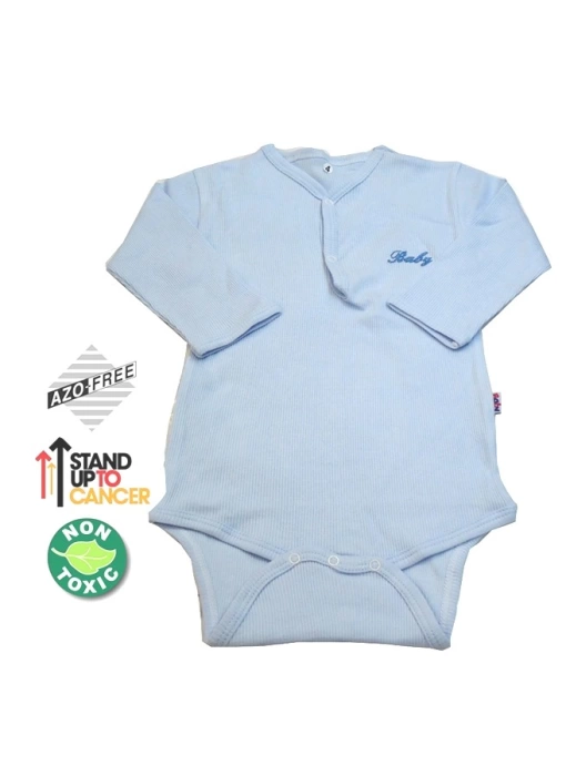 Sema Baby Uzun Kol Kaşkorse Badi (Body) - Mavi  0-6 Ay
