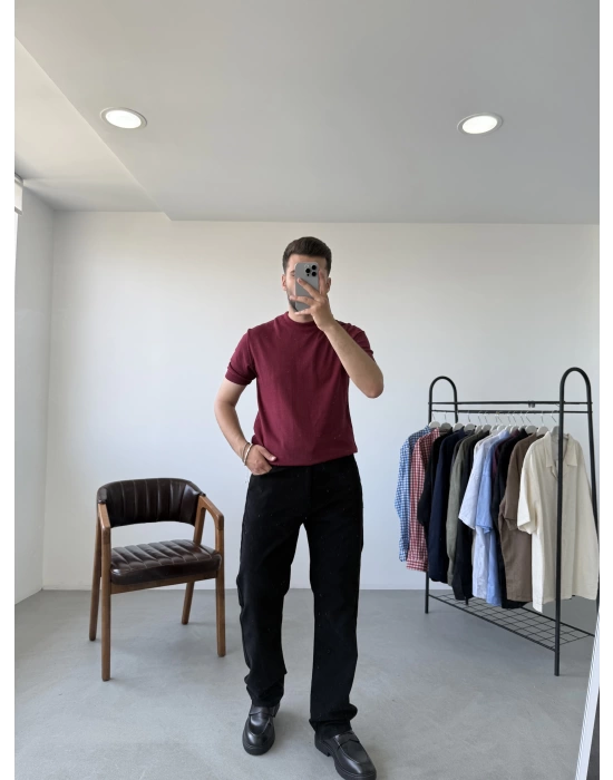 Basic Yarım Balıkçı Triko T-Shirt