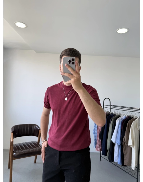 Basic Yarım Balıkçı Triko T-Shirt