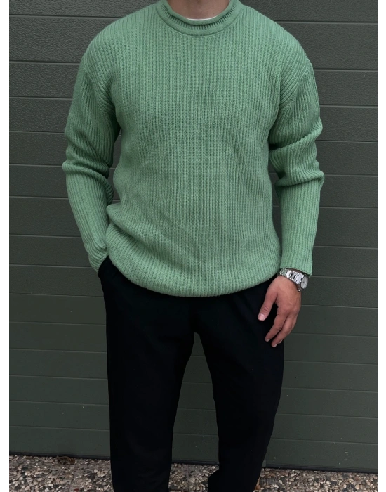 Bisiklet Yaka Oversize Kazak