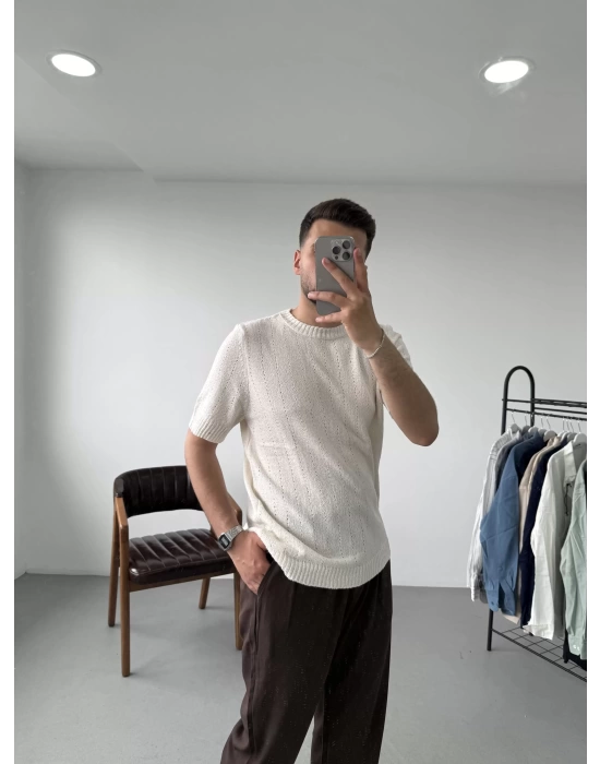 Bisiklet Yaka Triko T-Shirt
