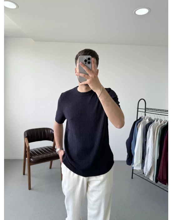 Bisiklet Yaka Triko T-Shirt