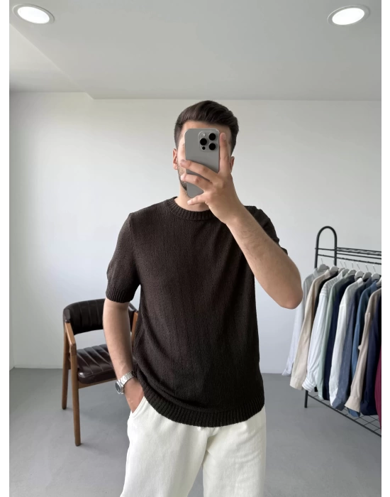 Bisiklet Yaka Triko T-Shirt