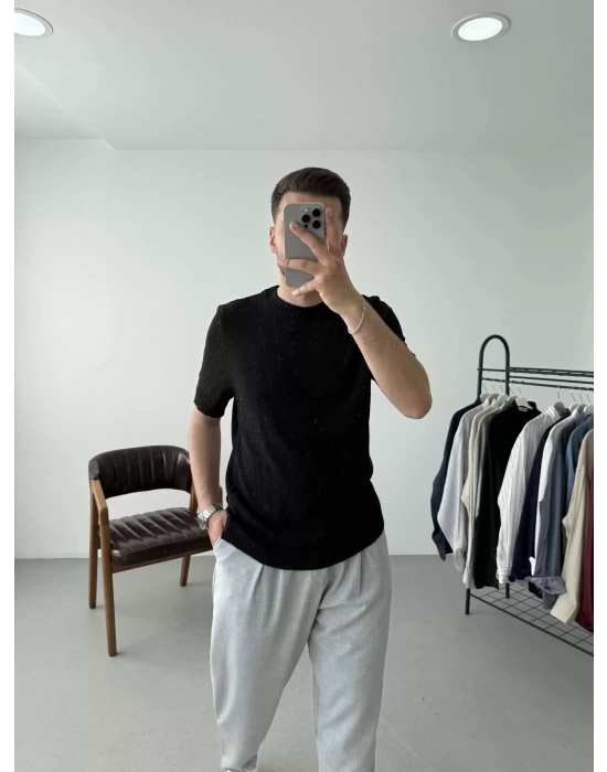 Bisiklet Yaka Triko T-Shirt
