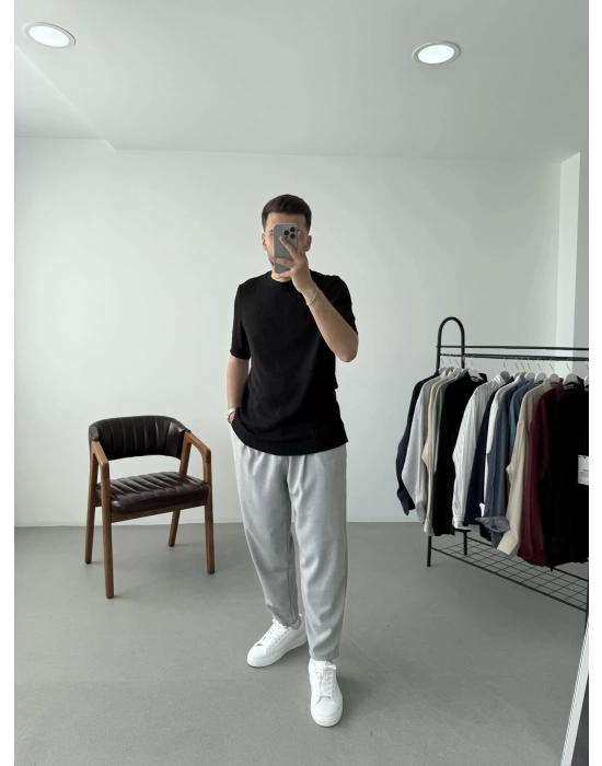 Bisiklet Yaka Triko T-Shirt
