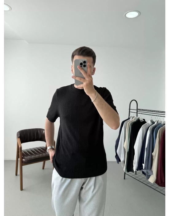 Bisiklet Yaka Triko T-Shirt