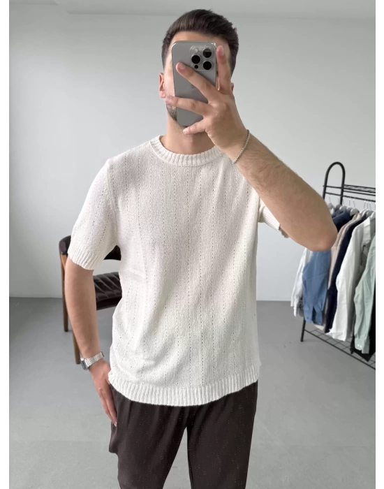 Bisiklet Yaka Triko T-Shirt