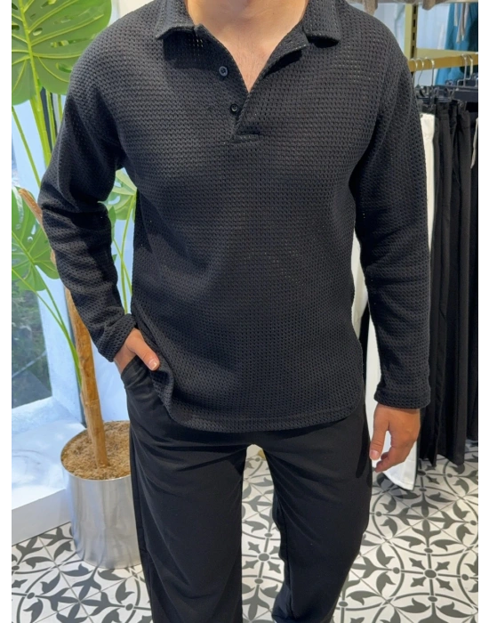 Delikli Polo Yaka Triko