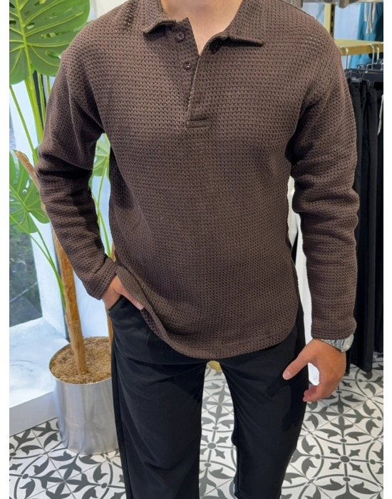 Delikli Polo Yaka Triko