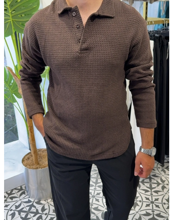 Delikli Polo Yaka Triko