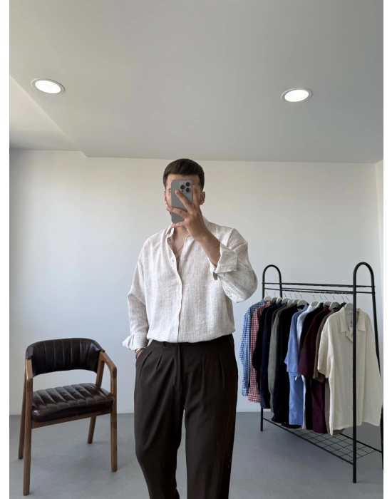 Dokulu Oversize Gömlek