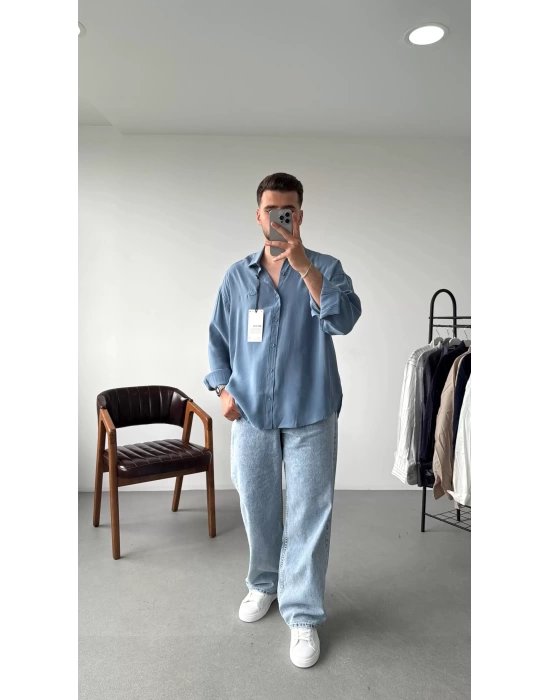 Modal Kumaş Oversize Gömlek