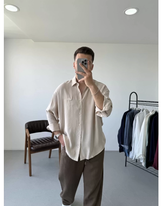 Modal Kumaş Oversize Gömlek