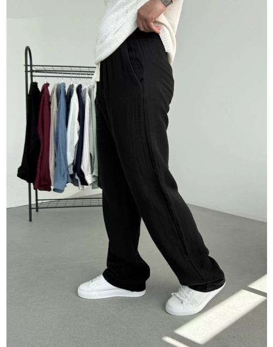 Müslin Kumaş Oversize Pantolon