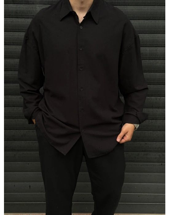 Overize Premium Keten Gömlek