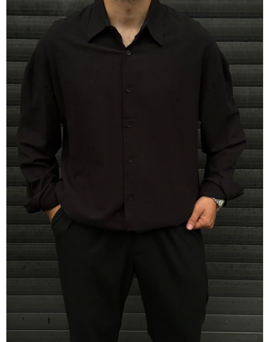 Overize Premium Keten Gömlek