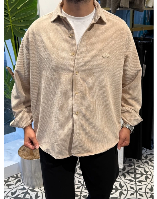 Oversize Kadife Gömlek