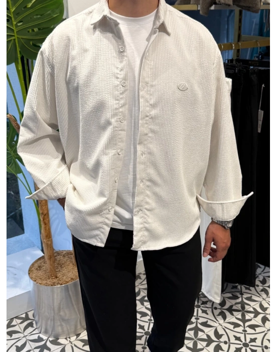 Oversize Kadife Gömlek