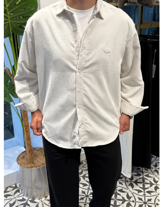 Oversize Kadife Gömlek