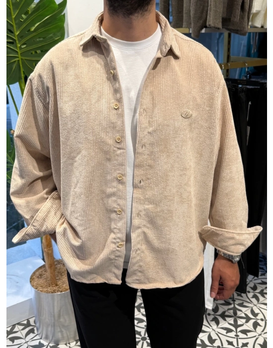 Oversize Kadife Gömlek