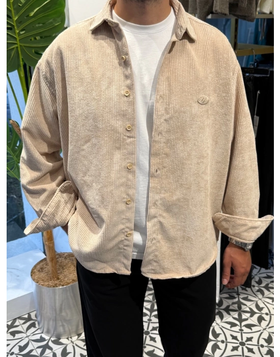 Oversize Kadife Gömlek