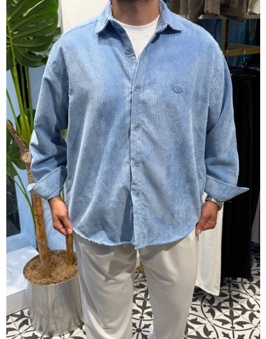 Oversize Kadife Gömlek