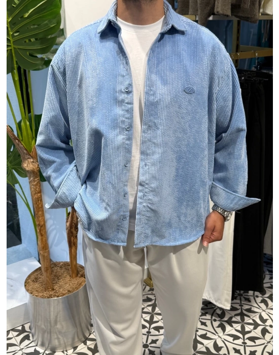 Oversize Kadife Gömlek