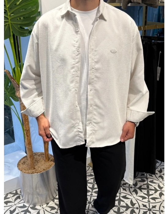 Oversize Kadife Gömlek