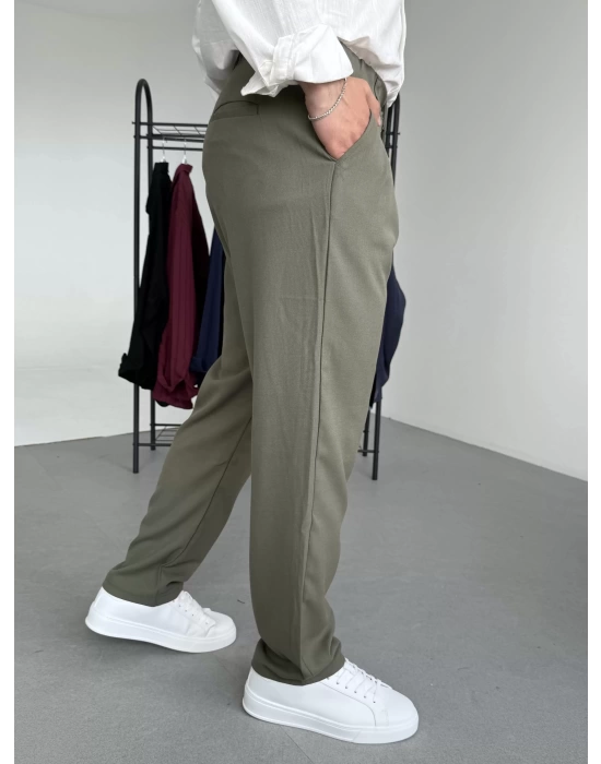 Pileli Baggy Kumaş Pantolon