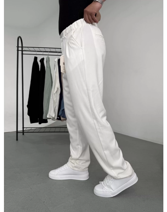 Pileli Baggy Kumaş Pantolon