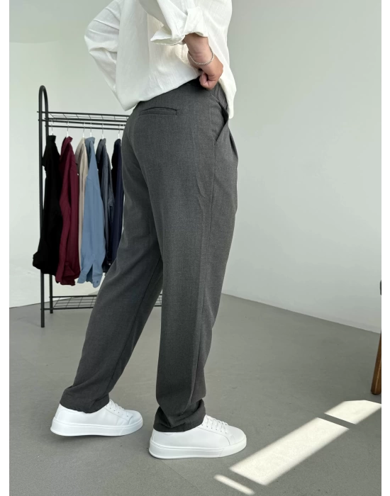 Pileli Baggy Kumaş Pantolon