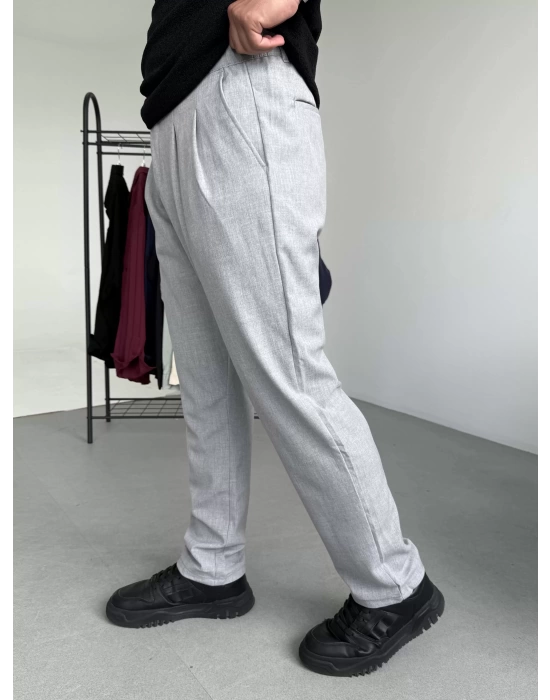 Pileli Baggy Kumaş Pantolon