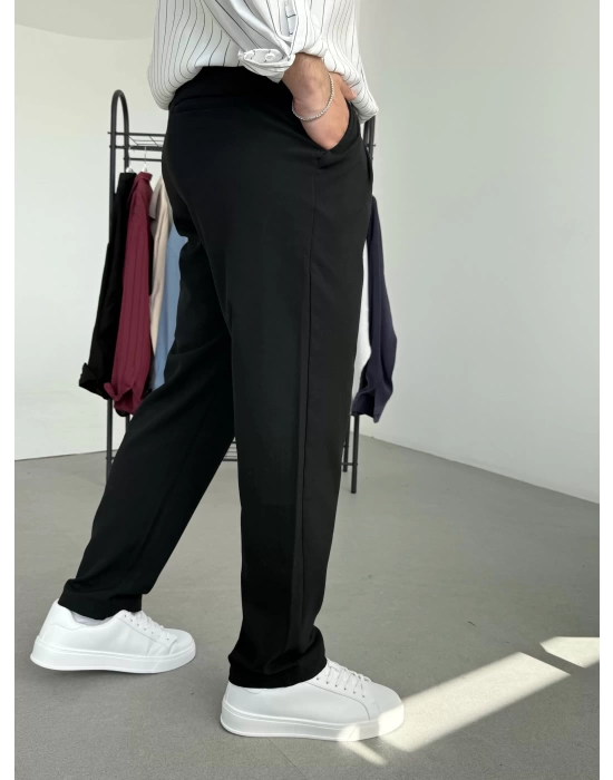Pileli Baggy Kumaş Pantolon