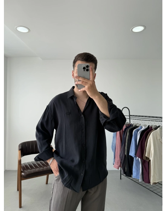 Tensel Kumaş Oversize Gömlek