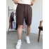 Bağcık Detay Keten Şort