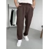 Pileli Baggy Kumaş Pantolon