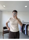 Basic Yarım Balıkçı Triko T-Shirt