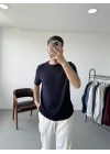 Bisiklet Yaka Triko T-Shirt