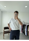 Çizgili Polo Yaka T-Shirt