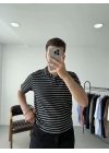 Çizgili Polo Yaka T-Shirt